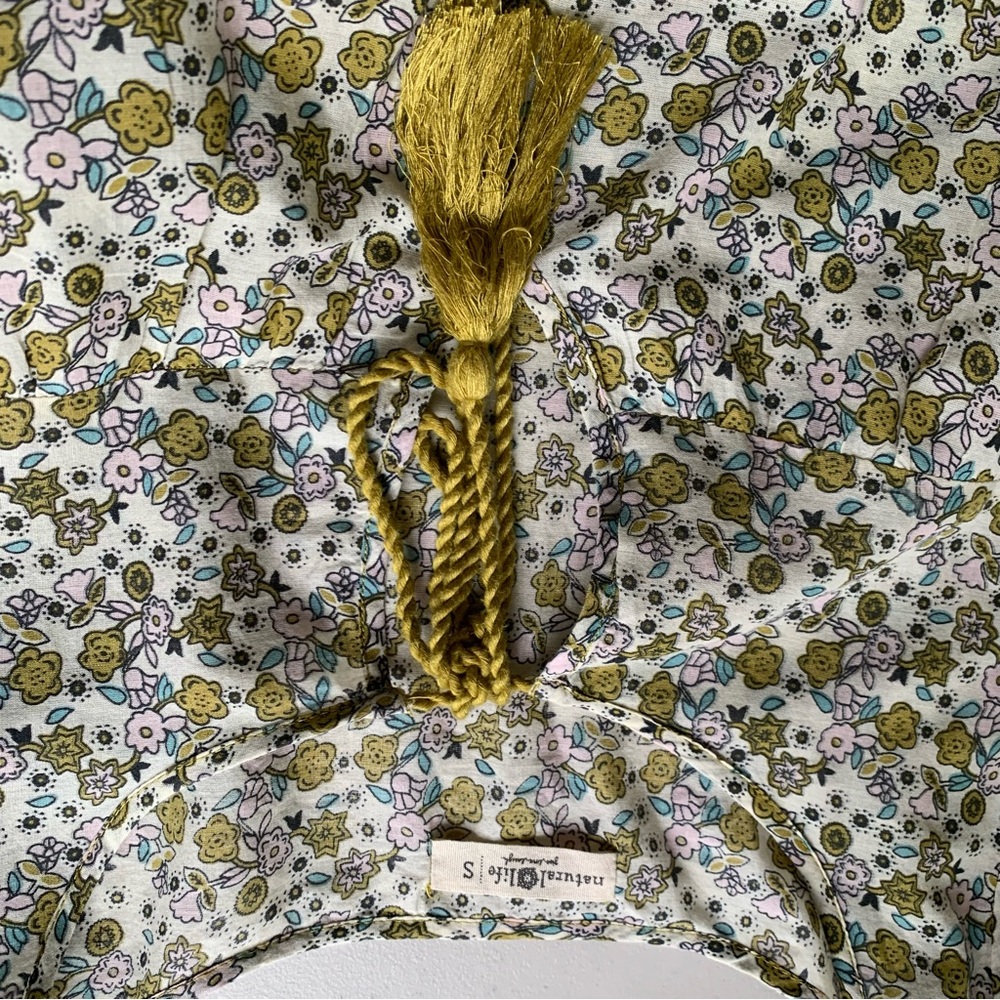 Natural Life cotton floral multicolor printed maxi oversized Boho dress size S - Picture 11 of 13